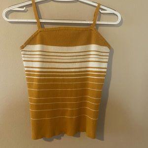 Active USA yellow and white cropped tank top